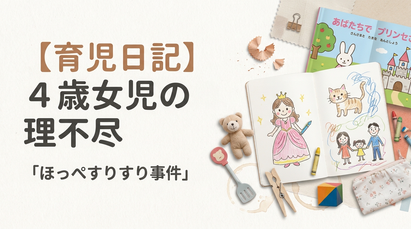 【育児日記】４歳女児の理不尽「ほっぺすりすり事件」